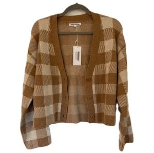 Reformation Fonte Plaid Cardigan